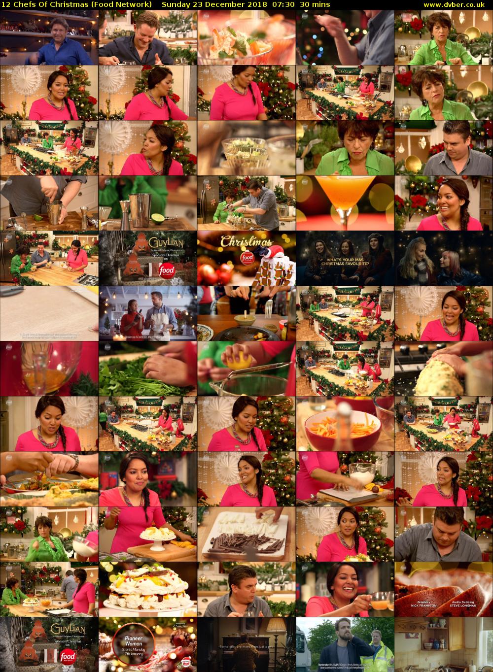 12 Chefs Of Christmas (Food Network) Sunday 23 December 2018 07:30 - 08:00