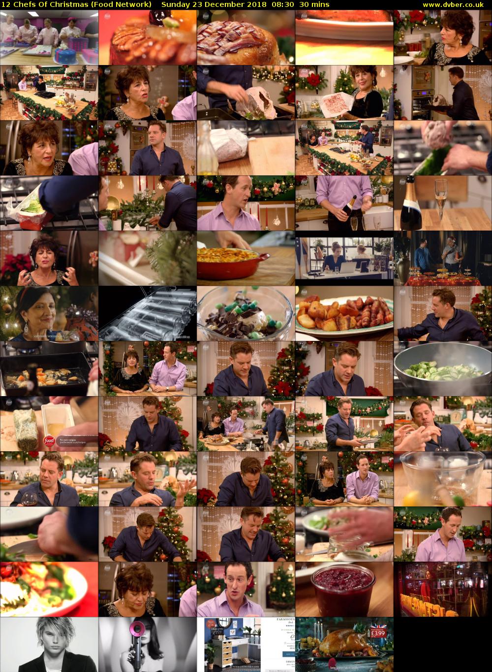 12 Chefs Of Christmas (Food Network) Sunday 23 December 2018 08:30 - 09:00