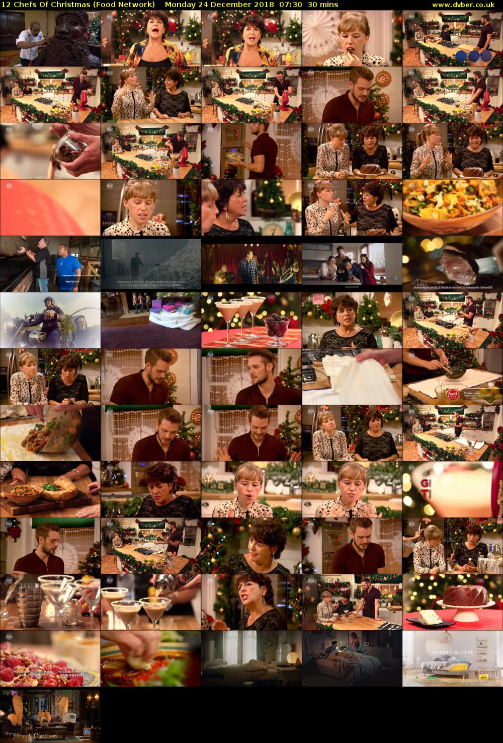 12 Chefs Of Christmas (Food Network) Monday 24 December 2018 07:30 - 08:00