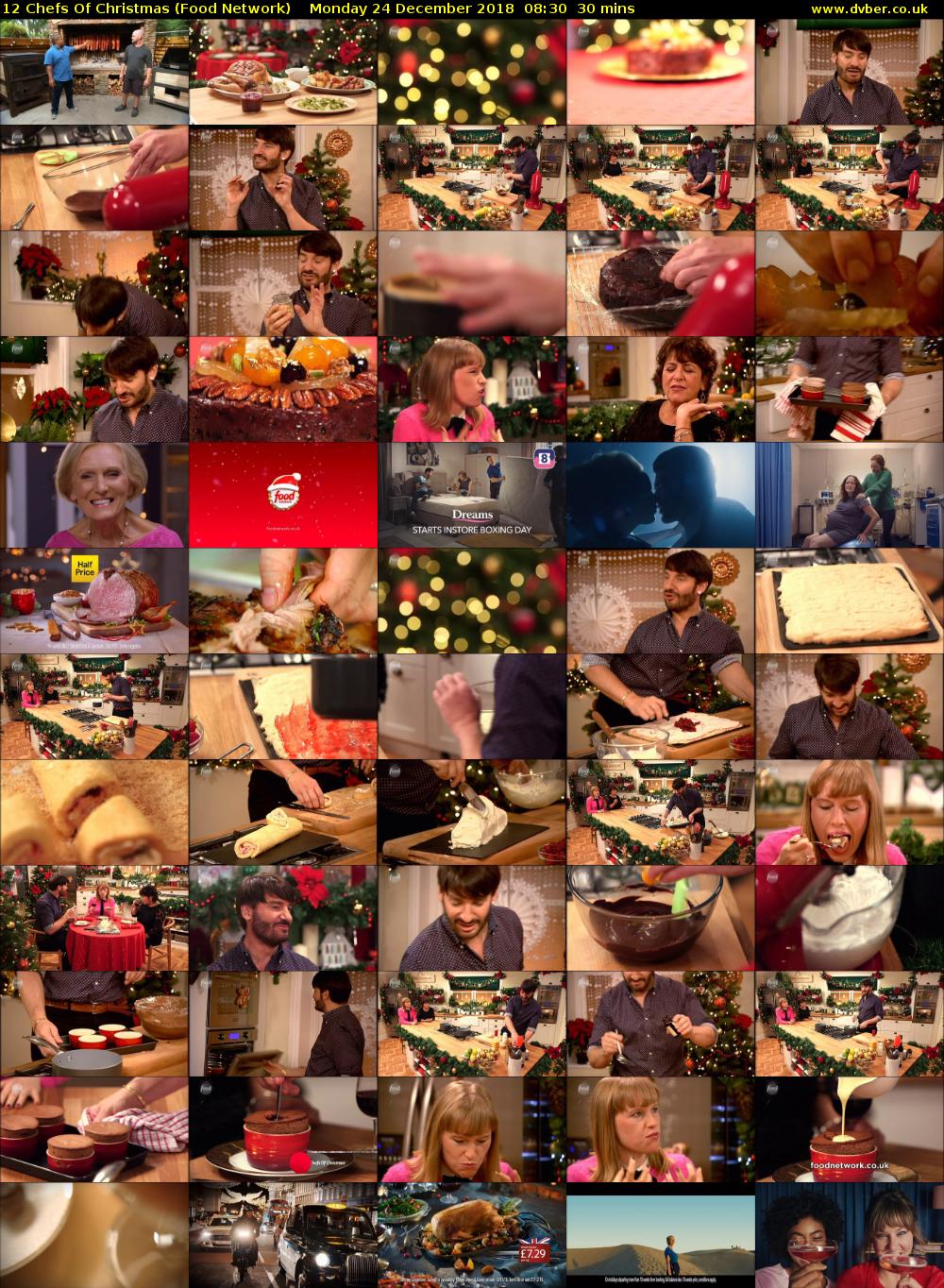 12 Chefs Of Christmas (Food Network) Monday 24 December 2018 08:30 - 09:00