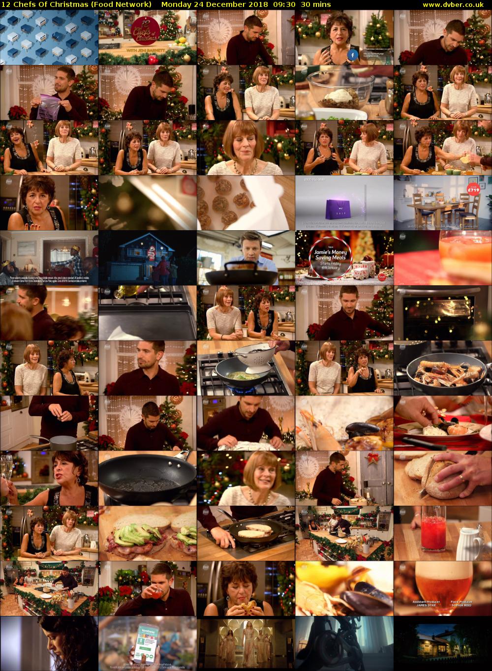 12 Chefs Of Christmas (Food Network) Monday 24 December 2018 09:30 - 10:00