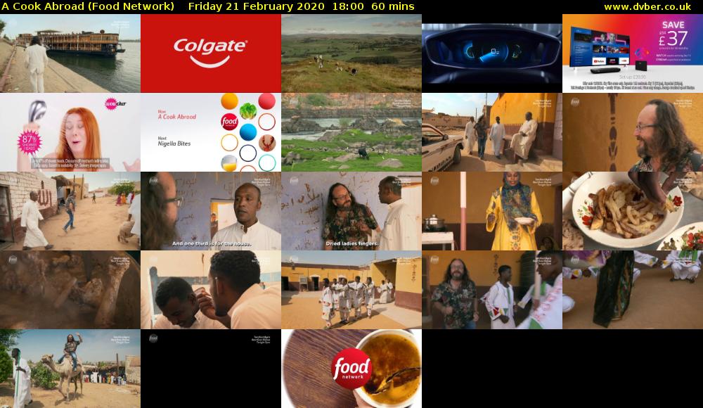 A Cook Abroad (Food Network) Friday 21 February 2020 18:00 - 19:00