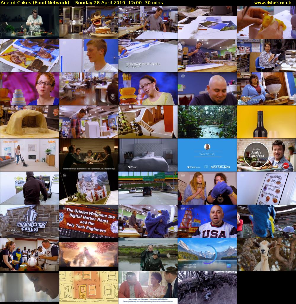 Ace of Cakes (Food Network) Sunday 28 April 2019 12:00 - 12:30