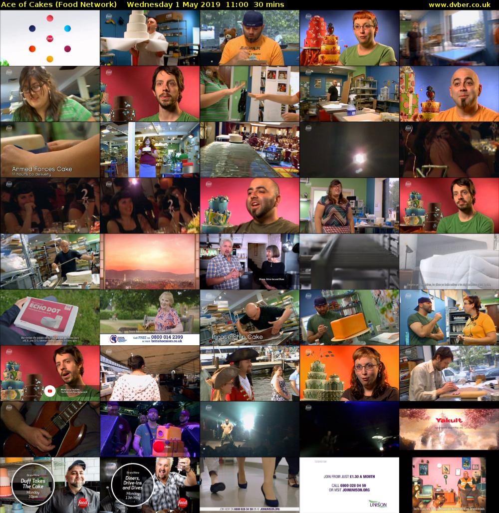 Ace of Cakes (Food Network) Wednesday 1 May 2019 11:00 - 11:30