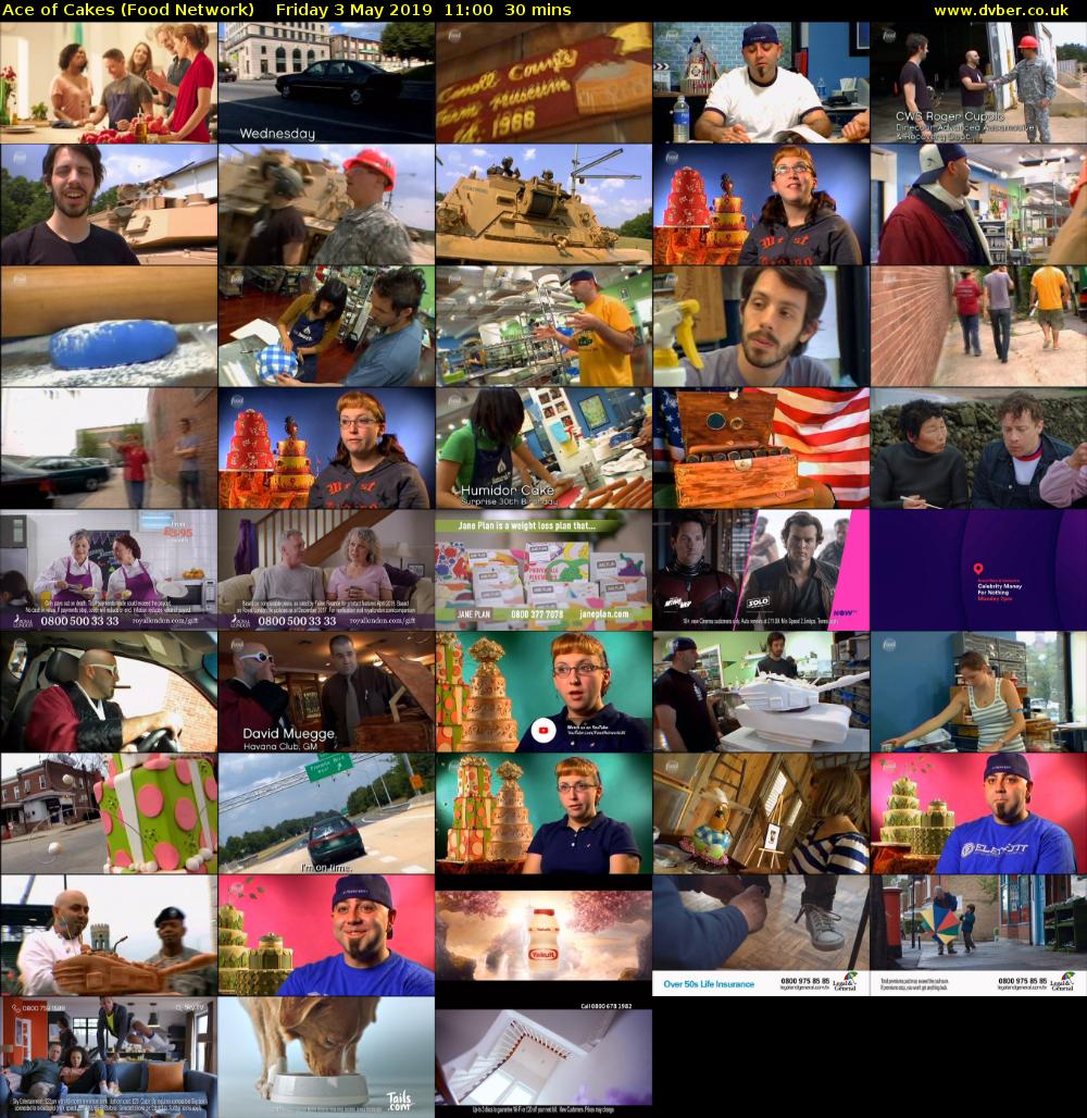 Ace of Cakes (Food Network) Friday 3 May 2019 11:00 - 11:30