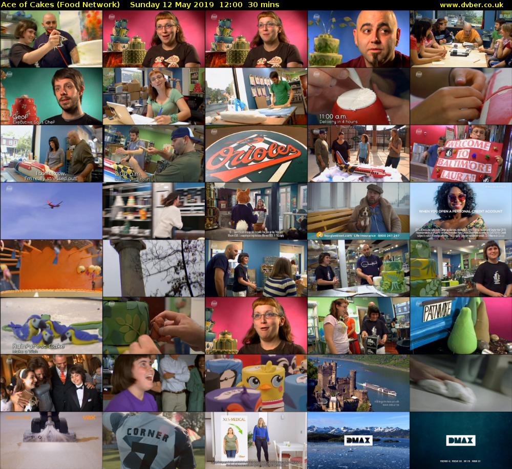 Ace of Cakes (Food Network) Sunday 12 May 2019 12:00 - 12:30