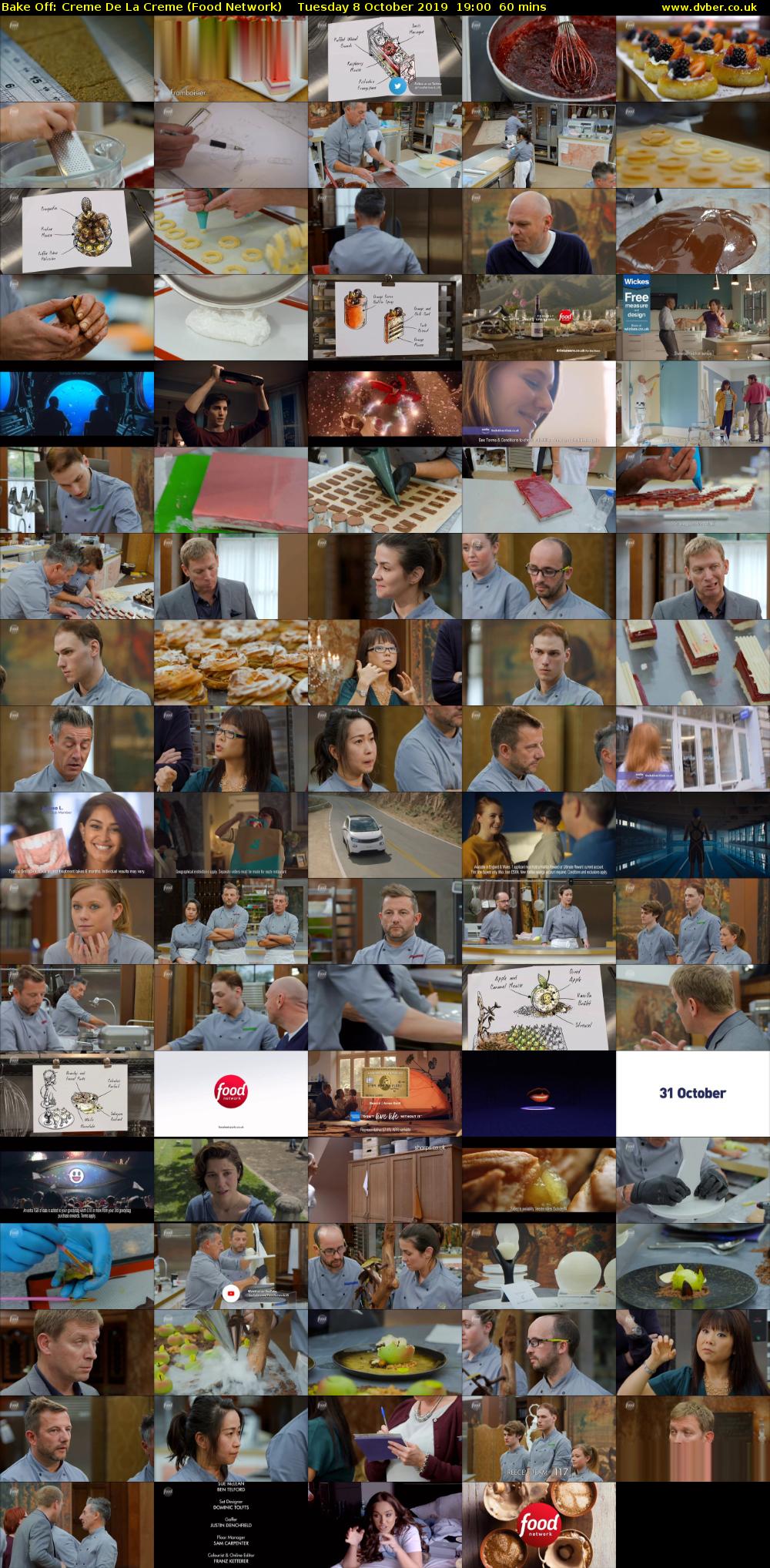 Bake Off: Creme De La Creme (Food Network) Tuesday 8 October 2019 19:00 - 20:00