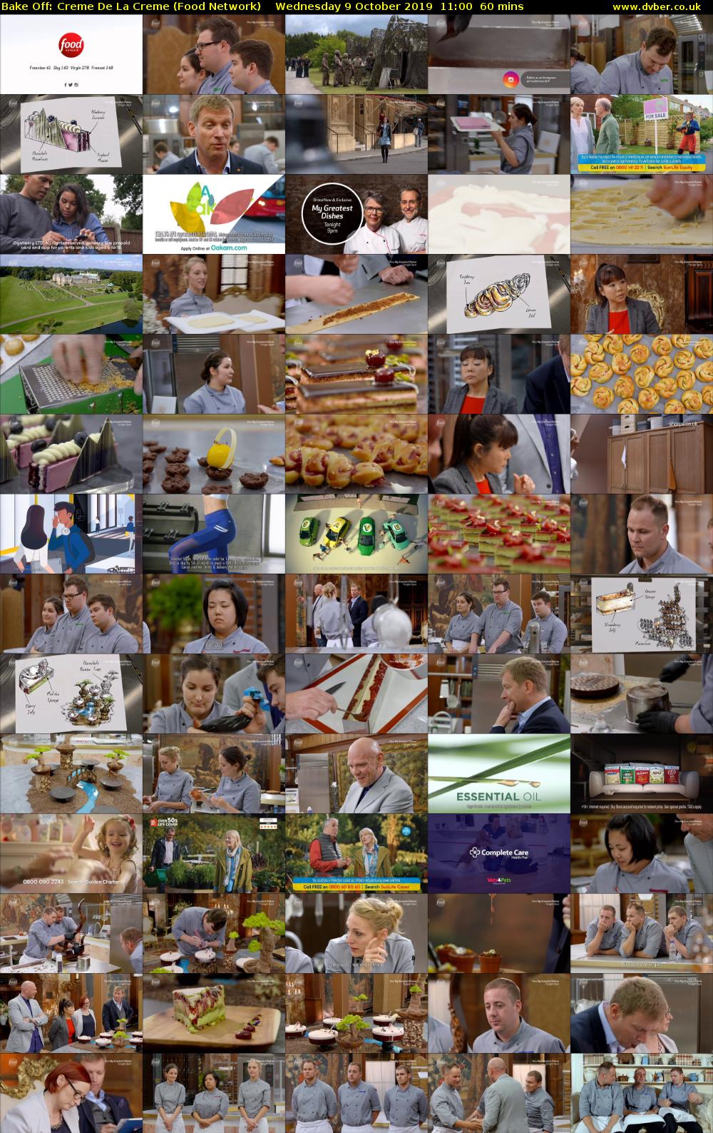 Bake Off: Creme De La Creme (Food Network) Wednesday 9 October 2019 11:00 - 12:00