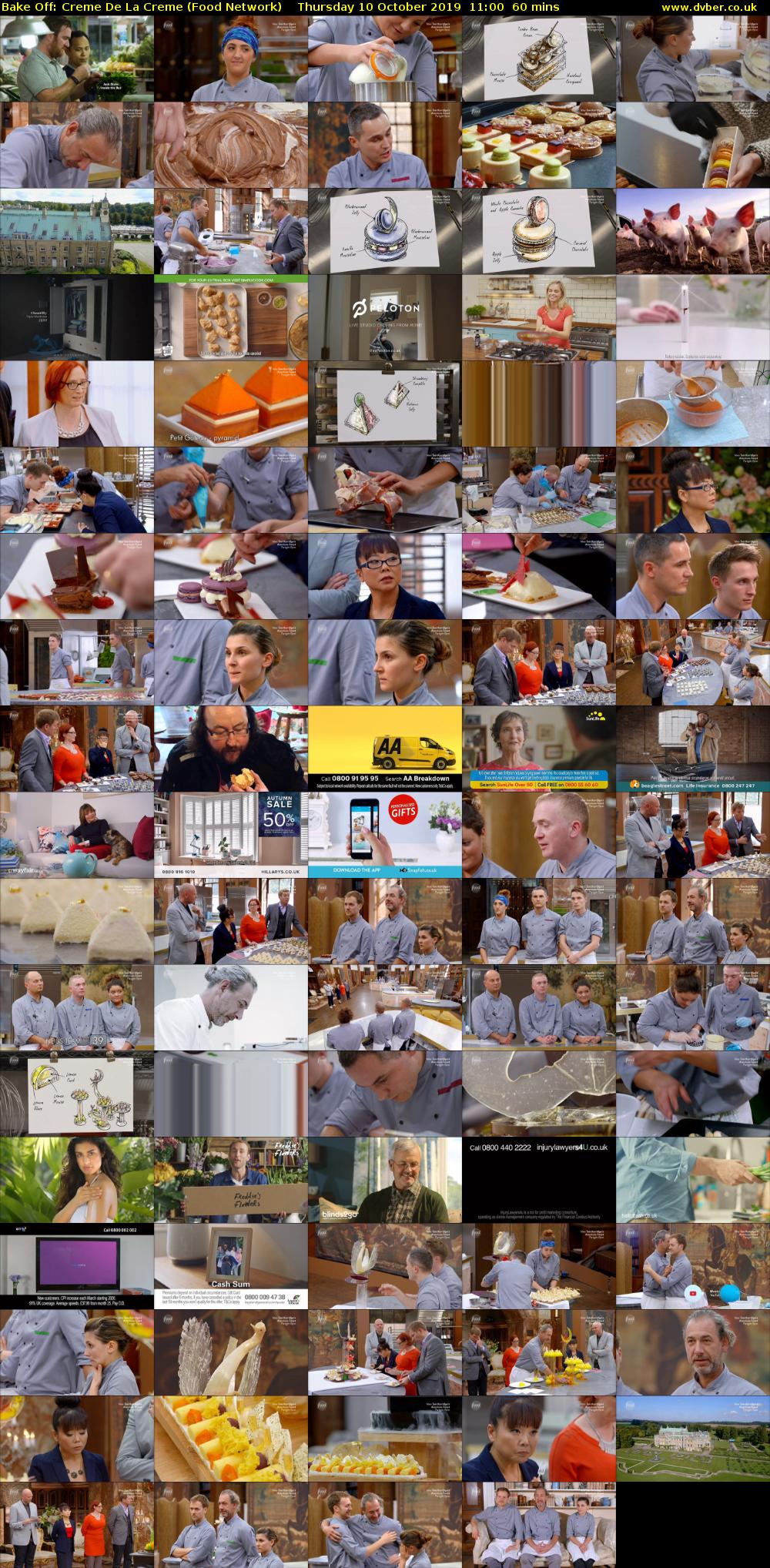 Bake Off: Creme De La Creme (Food Network) Thursday 10 October 2019 11:00 - 12:00