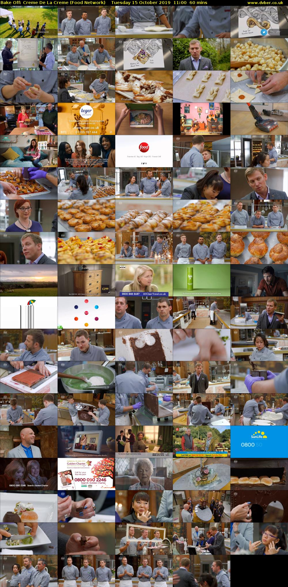 Bake Off: Creme De La Creme (Food Network) Tuesday 15 October 2019 11:00 - 12:00