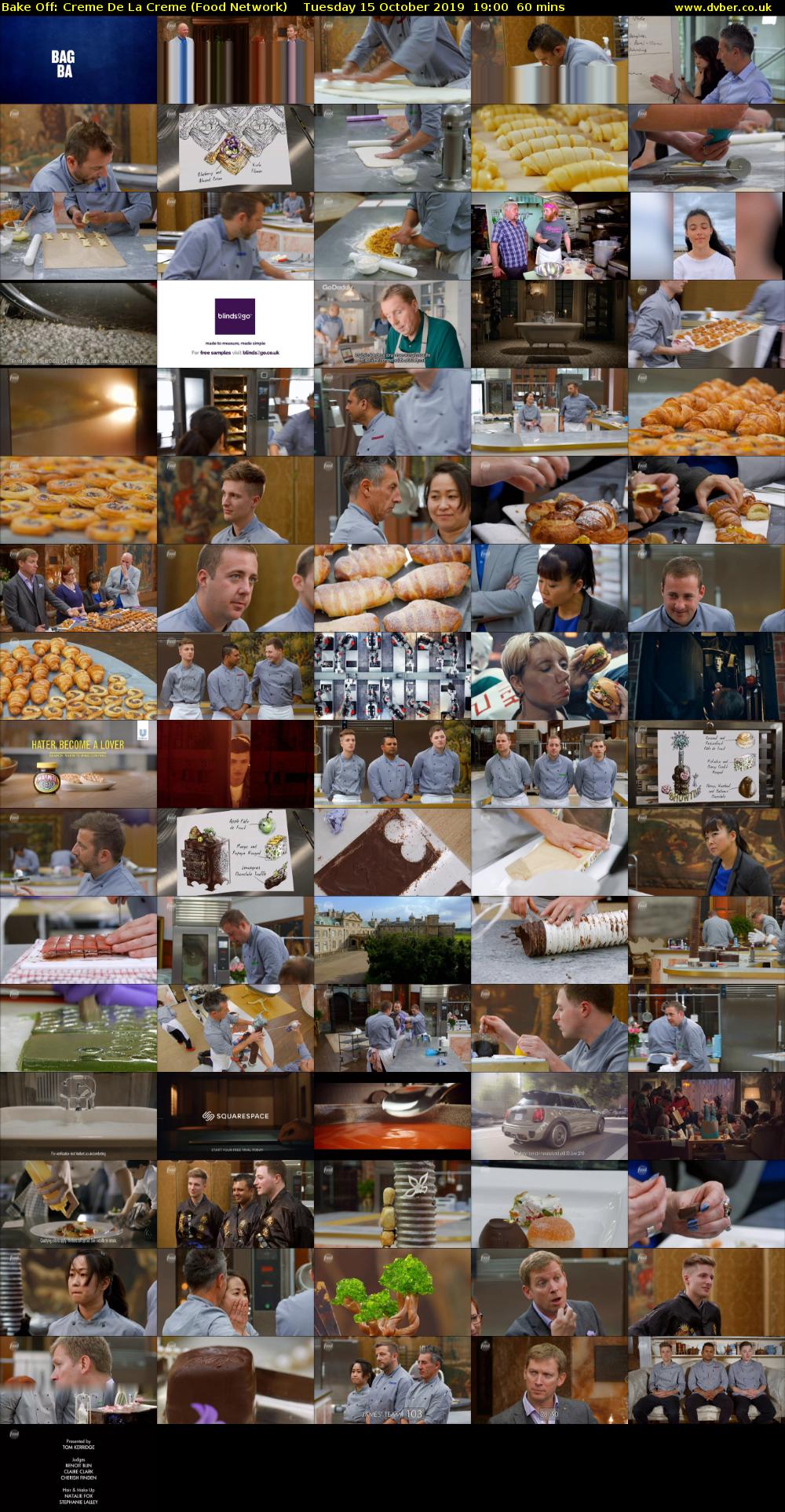 Bake Off: Creme De La Creme (Food Network) Tuesday 15 October 2019 19:00 - 20:00