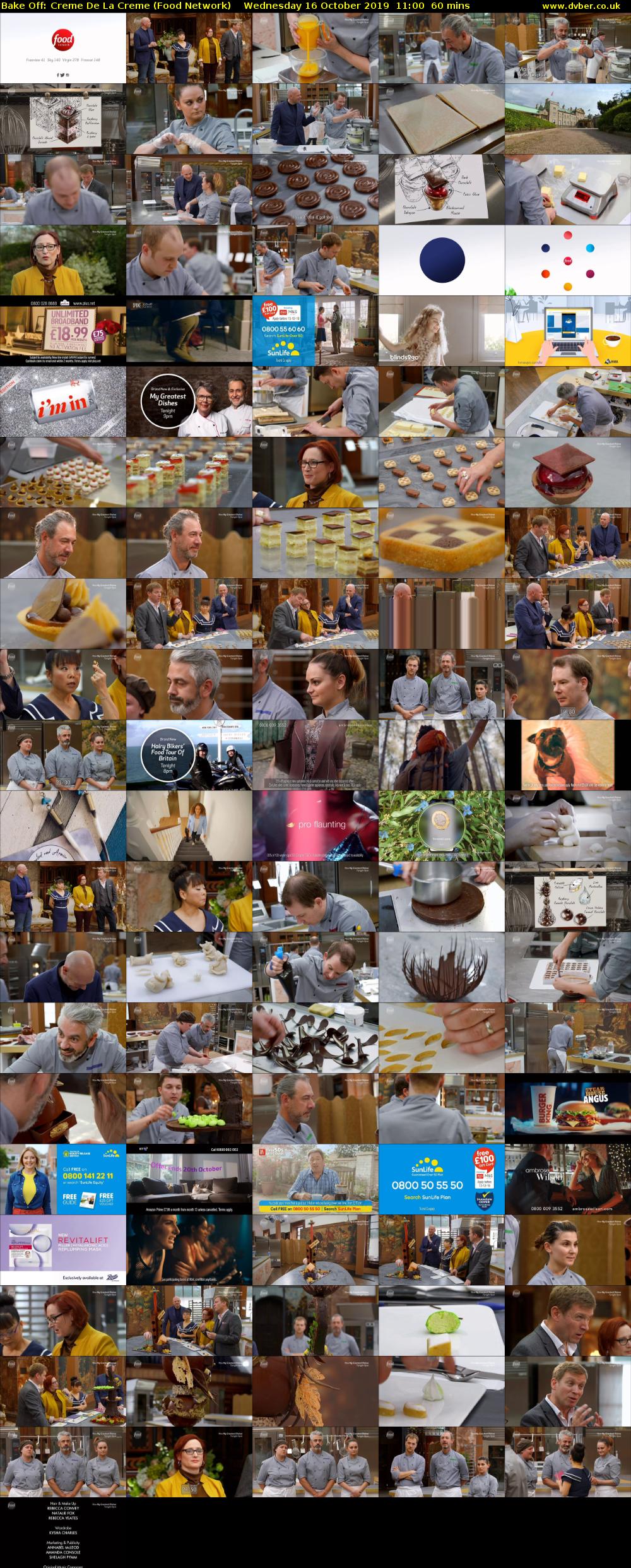 Bake Off: Creme De La Creme (Food Network) Wednesday 16 October 2019 11:00 - 12:00