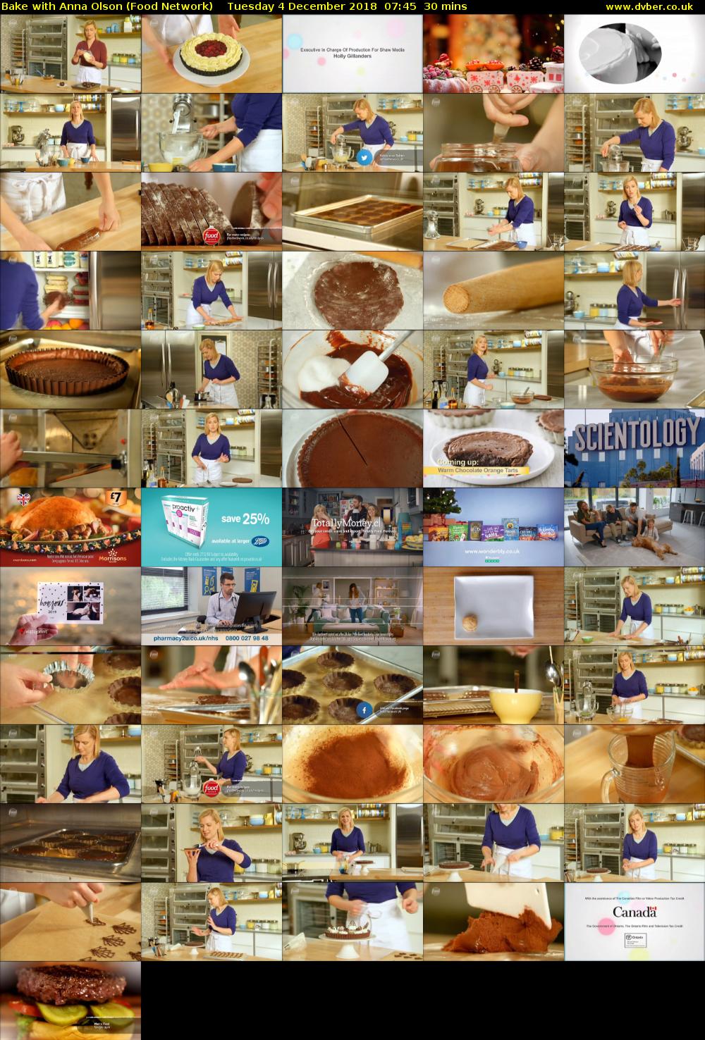 Bake with Anna Olson (Food Network) Tuesday 4 December 2018 07:45 - 08:15