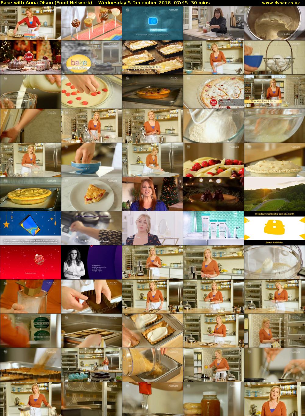 Bake with Anna Olson (Food Network) Wednesday 5 December 2018 07:45 - 08:15