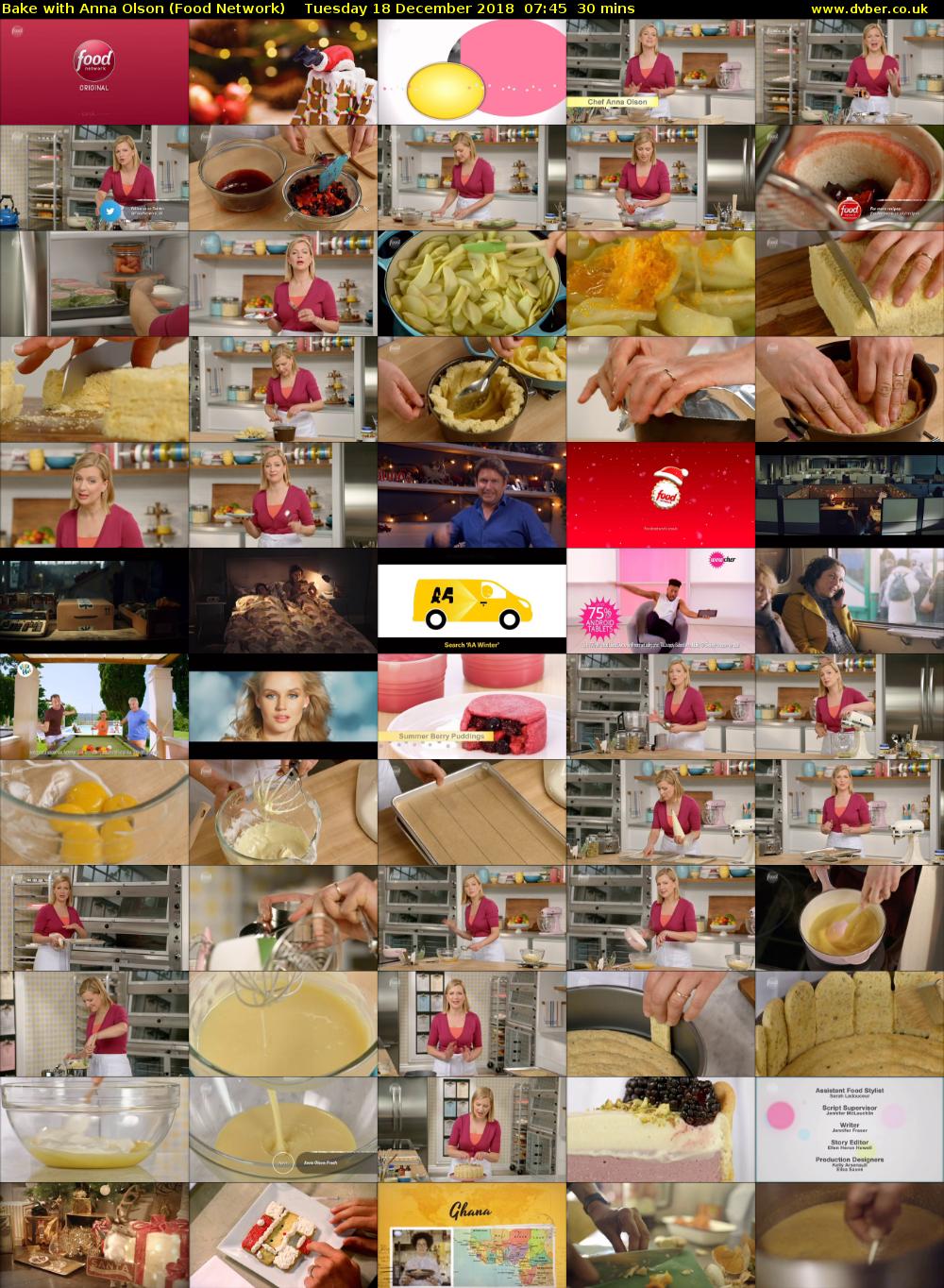 Bake with Anna Olson (Food Network) Tuesday 18 December 2018 07:45 - 08:15