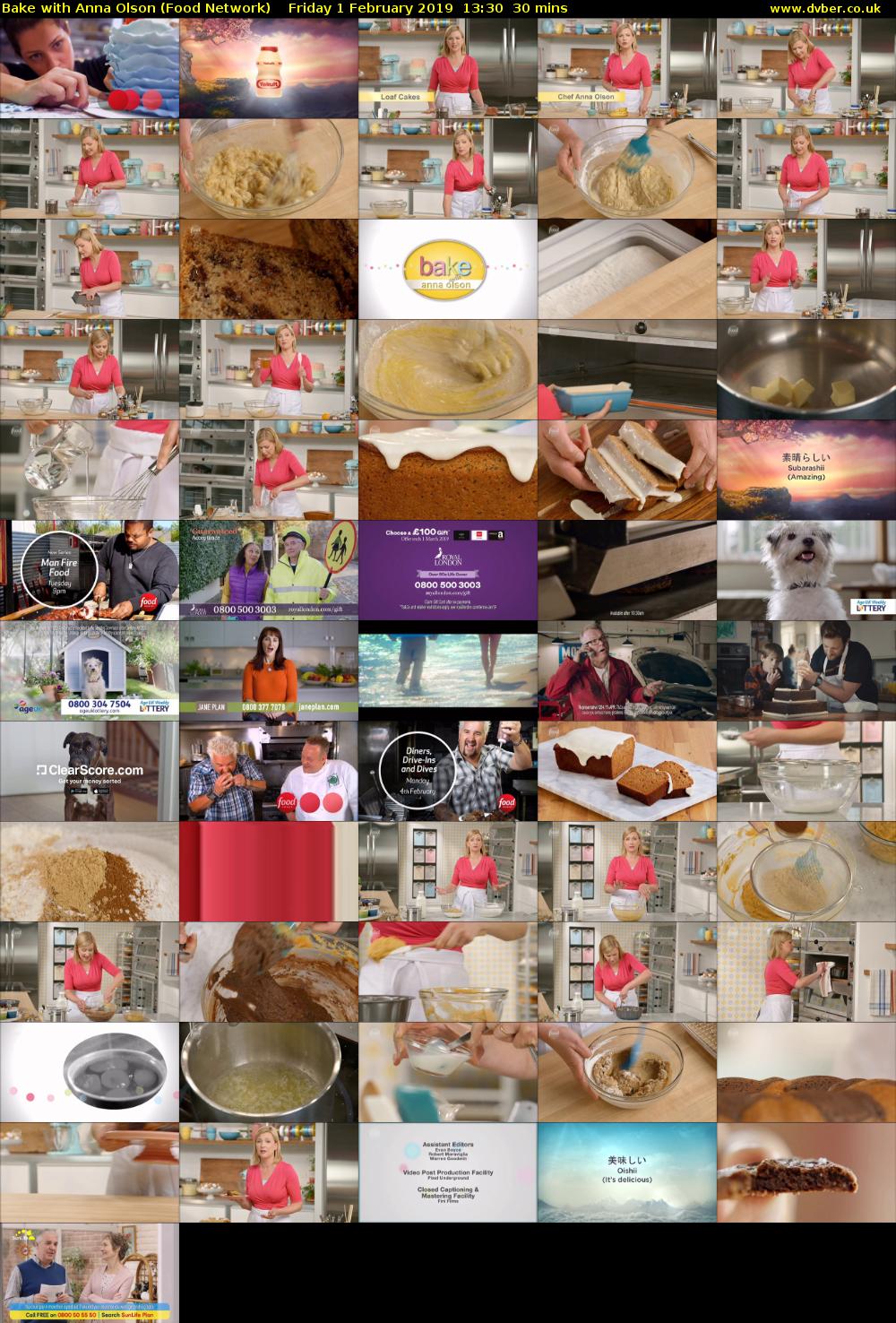 Bake with Anna Olson (Food Network) Friday 1 February 2019 13:30 - 14:00