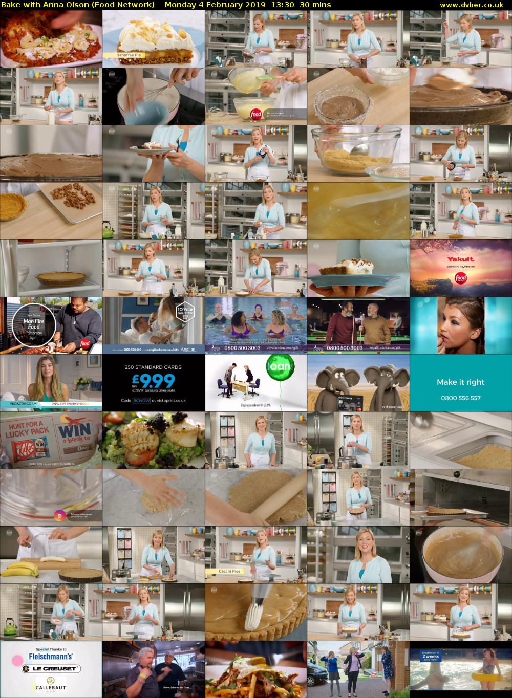 Bake with Anna Olson (Food Network) Monday 4 February 2019 13:30 - 14:00