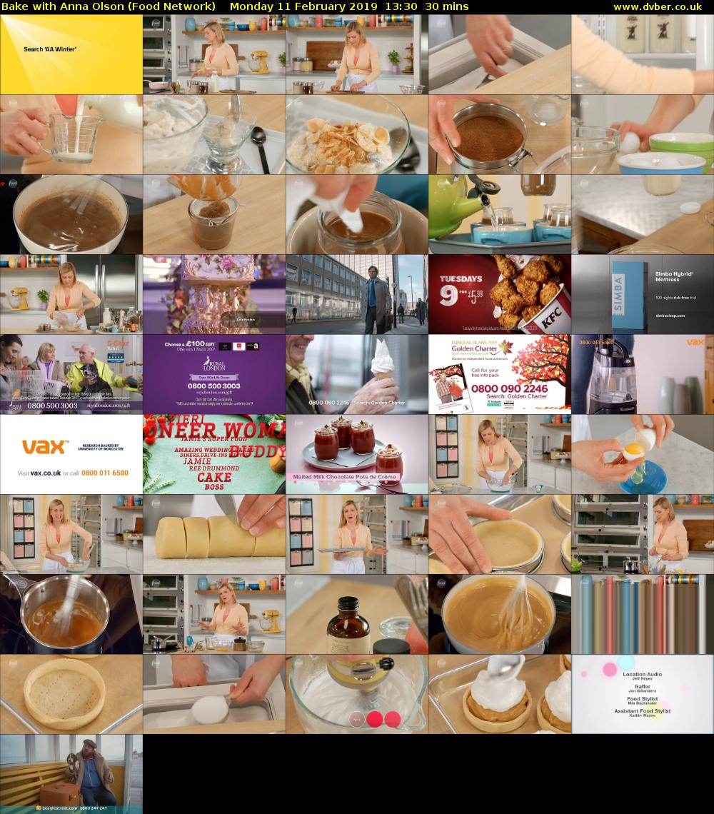 Bake with Anna Olson (Food Network) Monday 11 February 2019 13:30 - 14:00