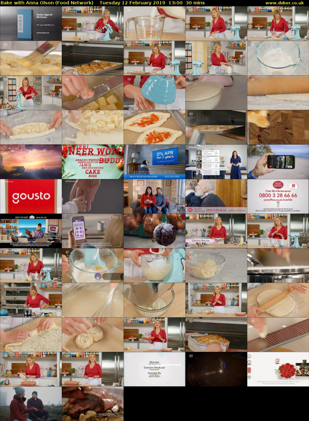 Bake with Anna Olson (Food Network) Tuesday 12 February 2019 13:00 - 13:30