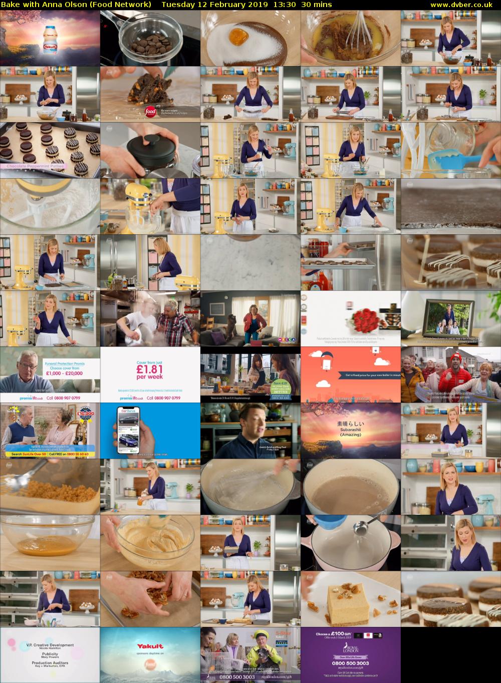 Bake with Anna Olson (Food Network) Tuesday 12 February 2019 13:30 - 14:00