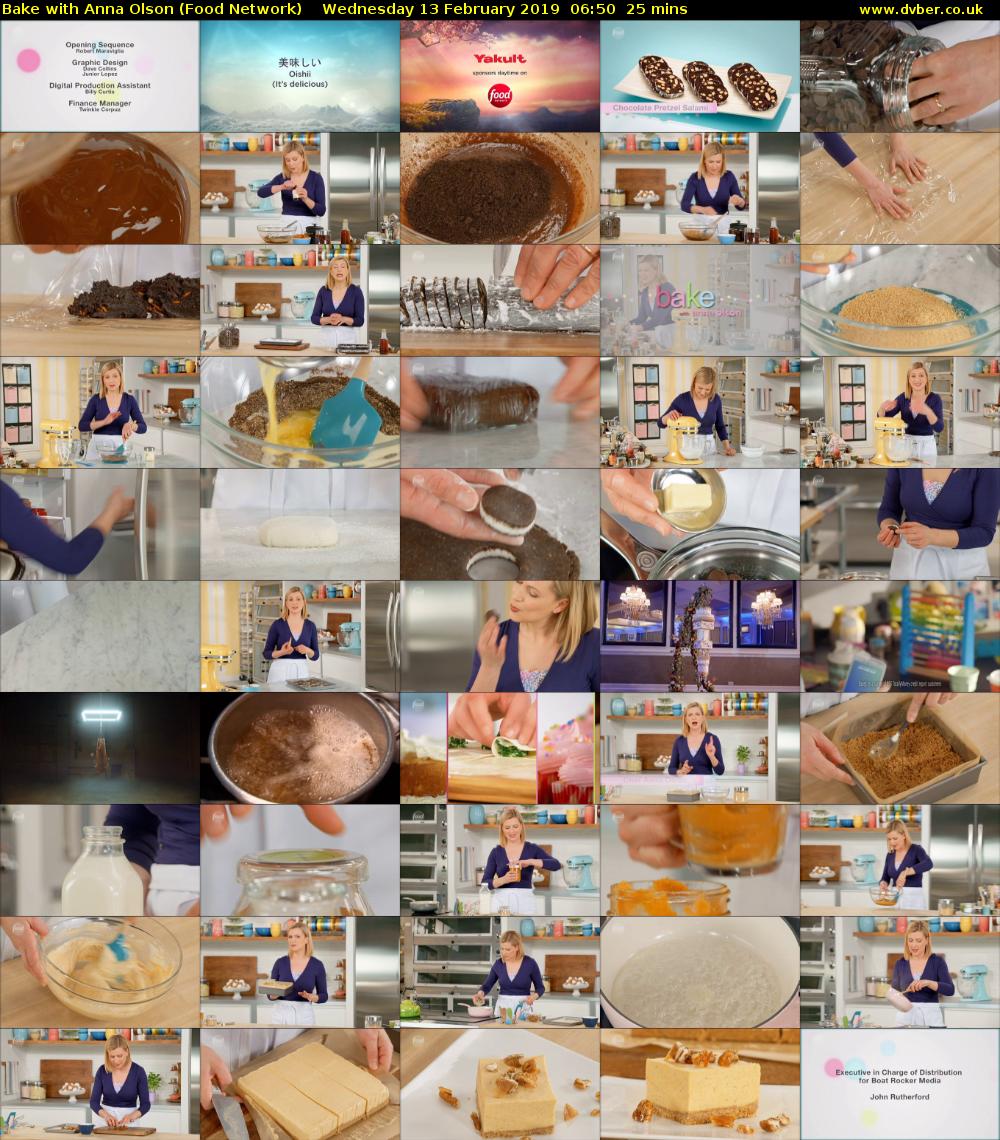 Bake with Anna Olson (Food Network) Wednesday 13 February 2019 06:50 - 07:15