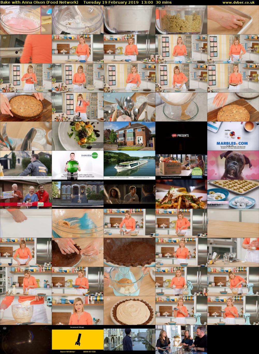Bake with Anna Olson (Food Network) Tuesday 19 February 2019 13:00 - 13:30