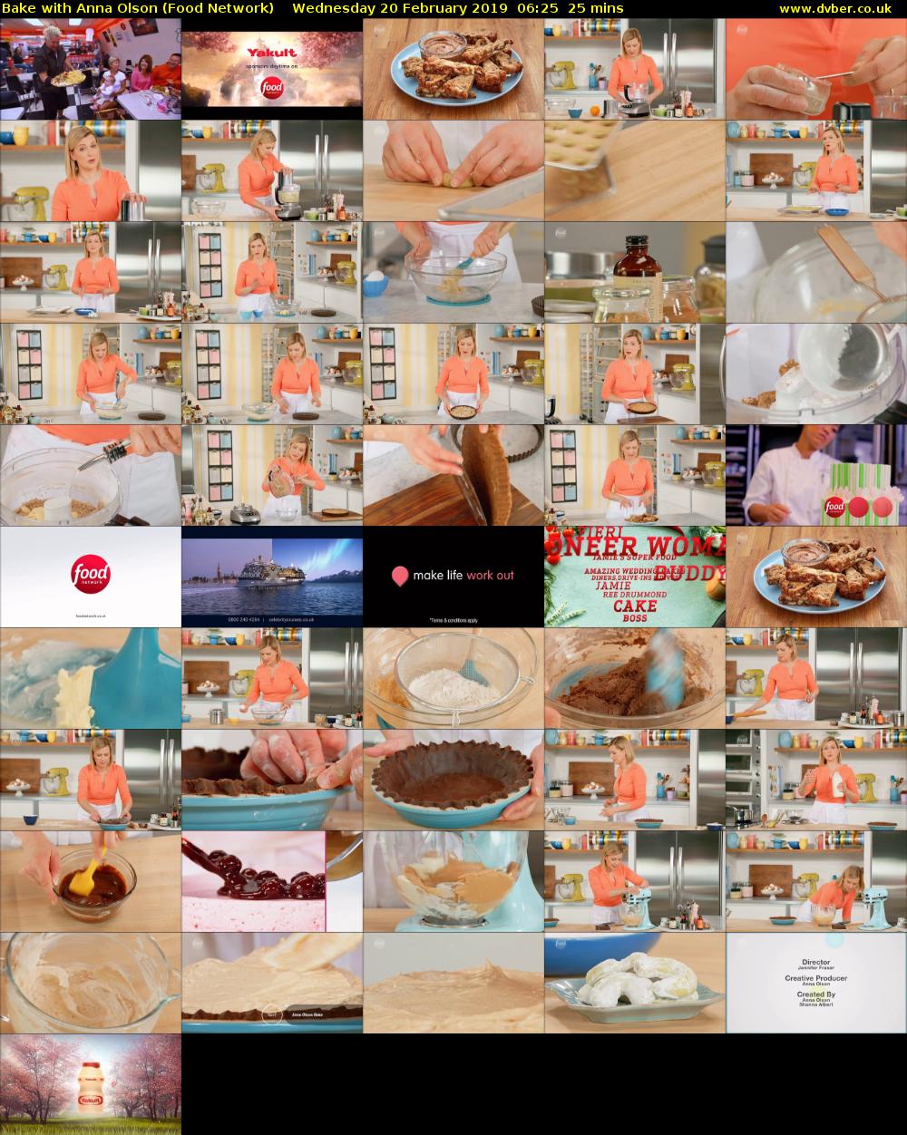 Bake with Anna Olson (Food Network) Wednesday 20 February 2019 06:25 - 06:50