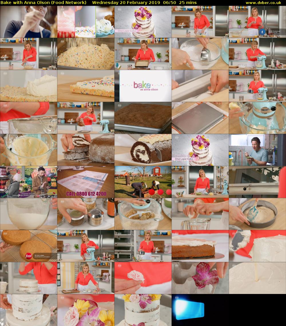 Bake with Anna Olson (Food Network) Wednesday 20 February 2019 06:50 - 07:15
