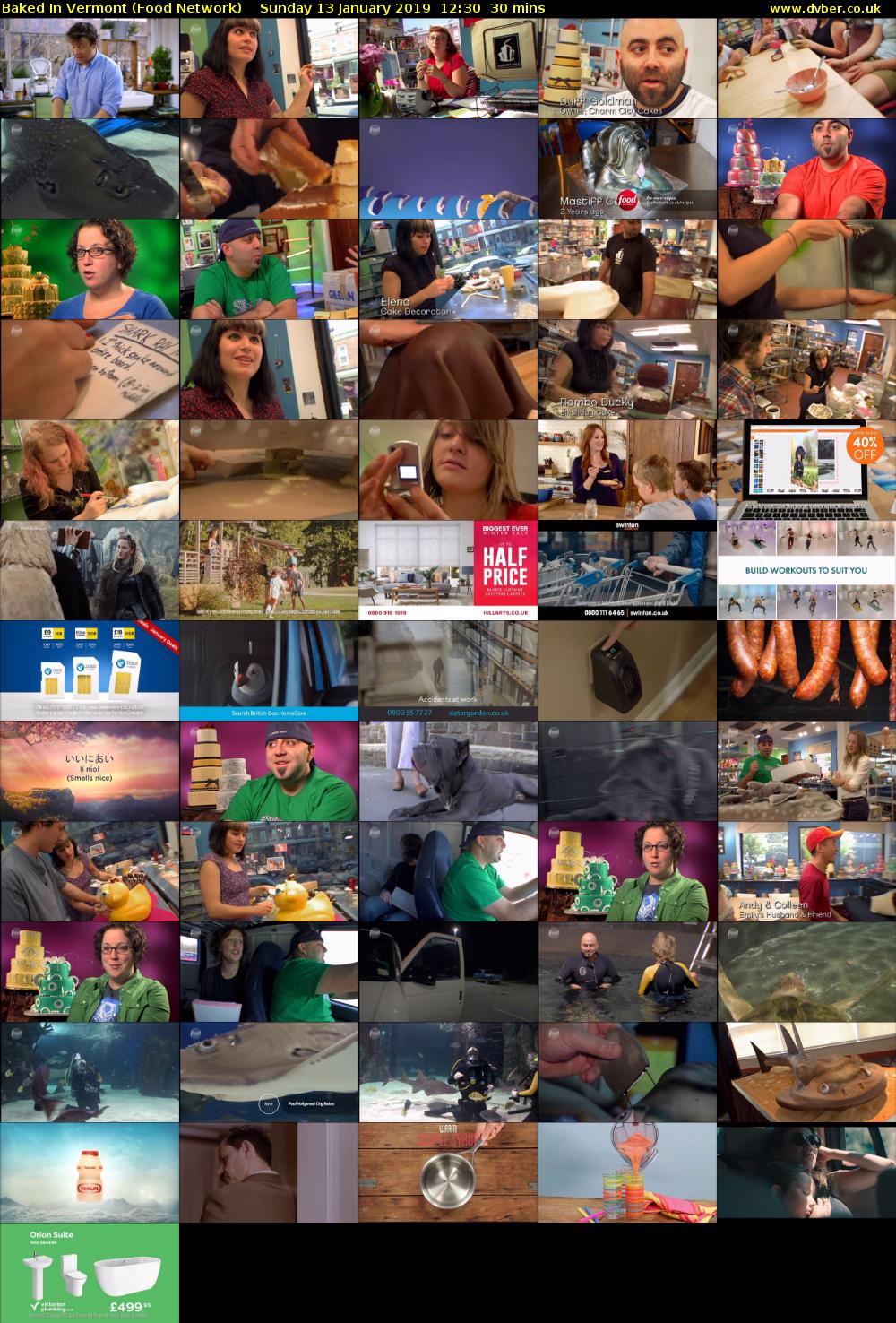 Baked in Vermont (Food Network) Sunday 13 January 2019 12:30 - 13:00