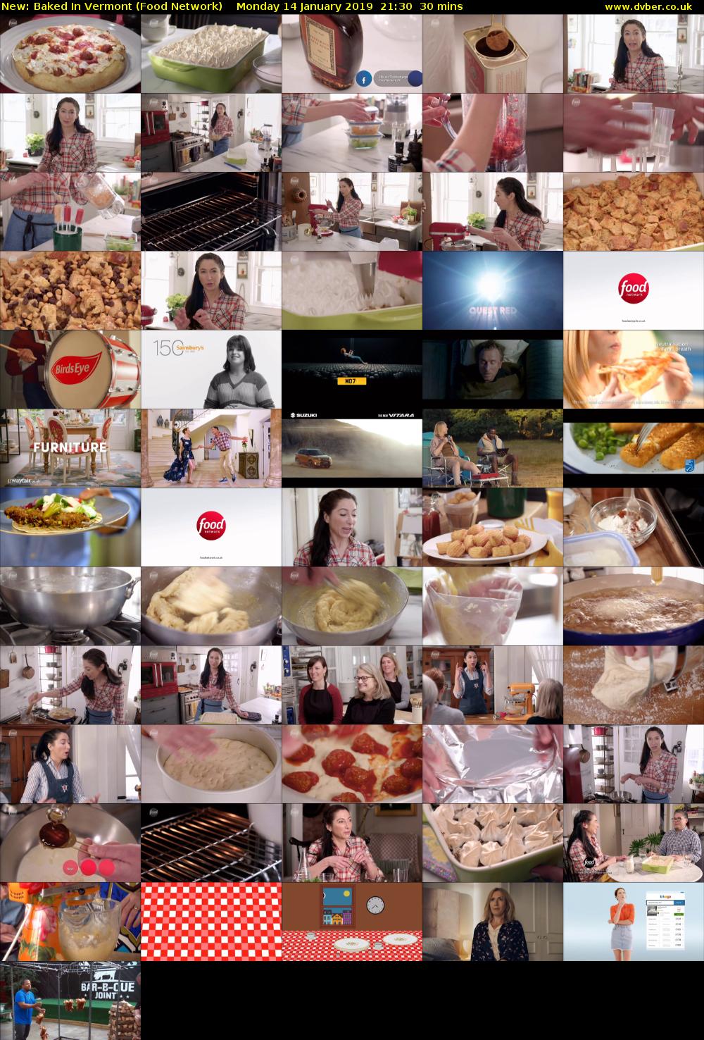 Baked in Vermont (Food Network) Monday 14 January 2019 21:30 - 22:00