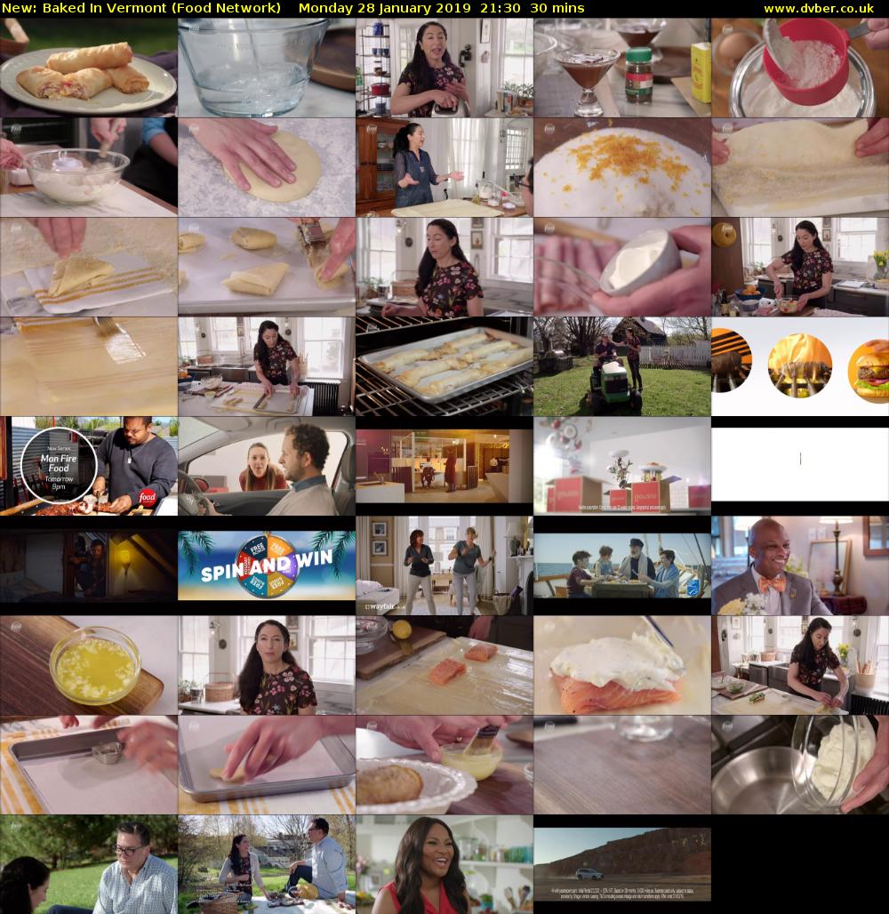 Baked in Vermont (Food Network) Monday 28 January 2019 21:30 - 22:00