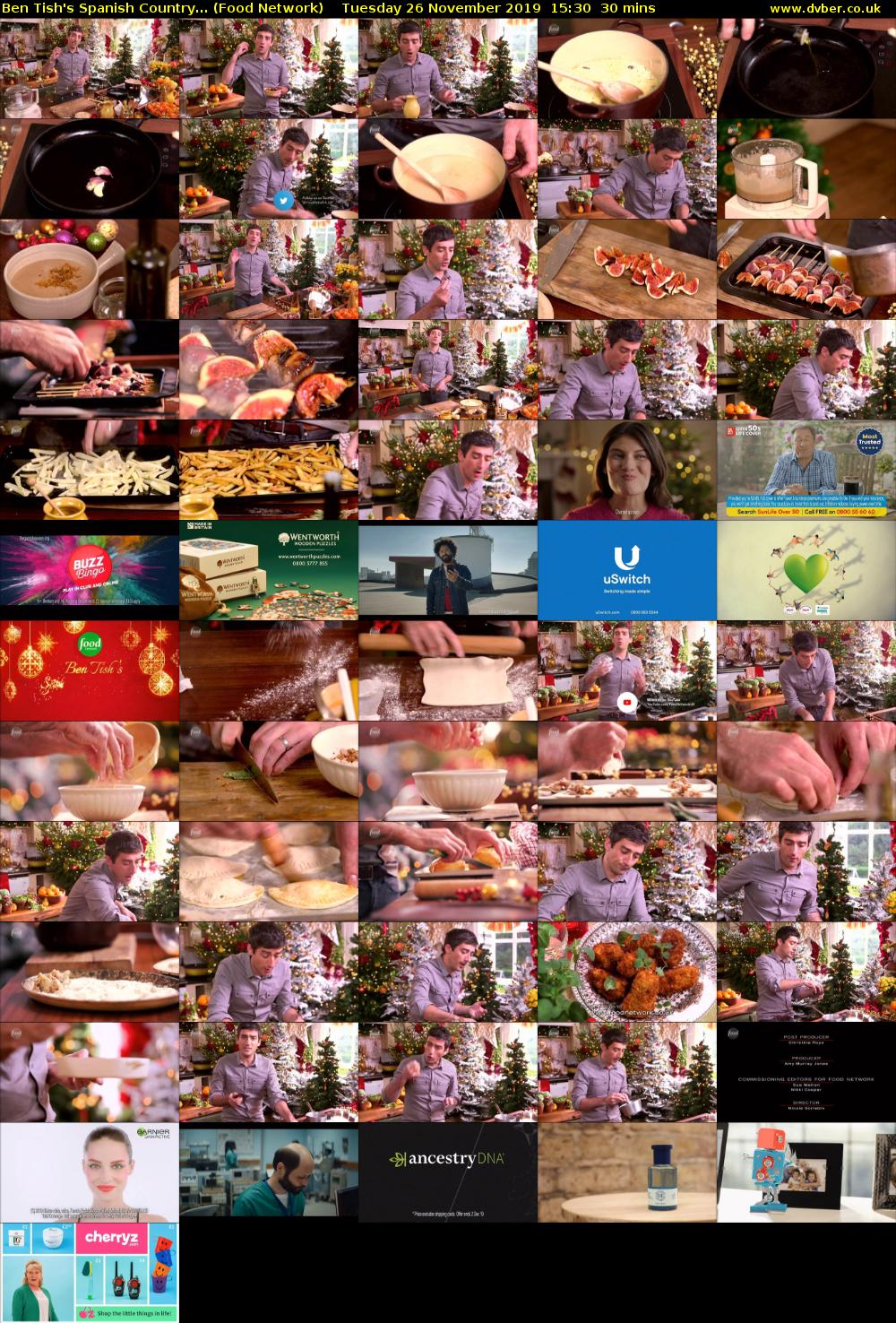 Ben Tish's Spanish Country... (Food Network) Tuesday 26 November 2019 15:30 - 16:00