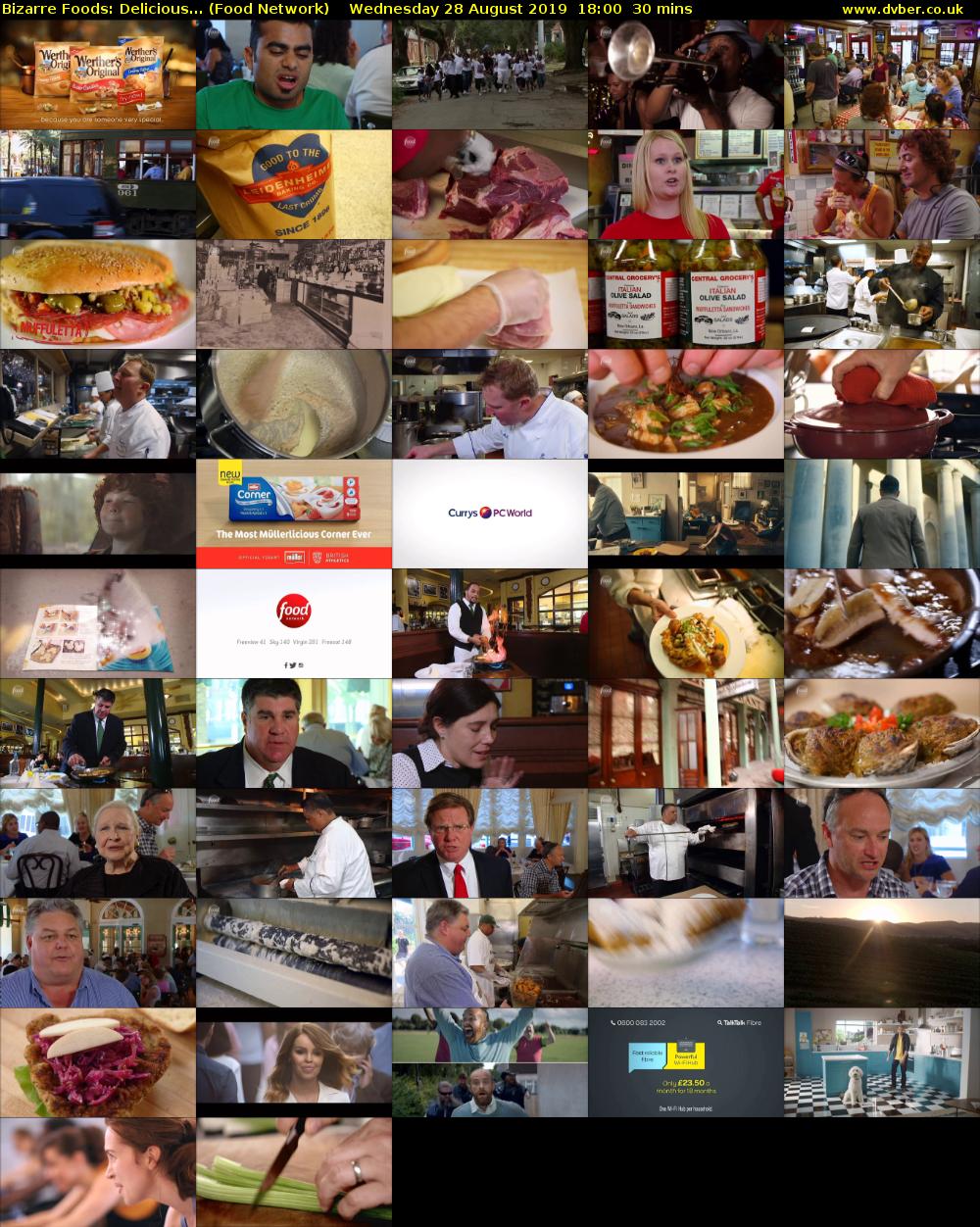 Bizarre Foods: Delicious... (Food Network) Wednesday 28 August 2019 18:00 - 18:30