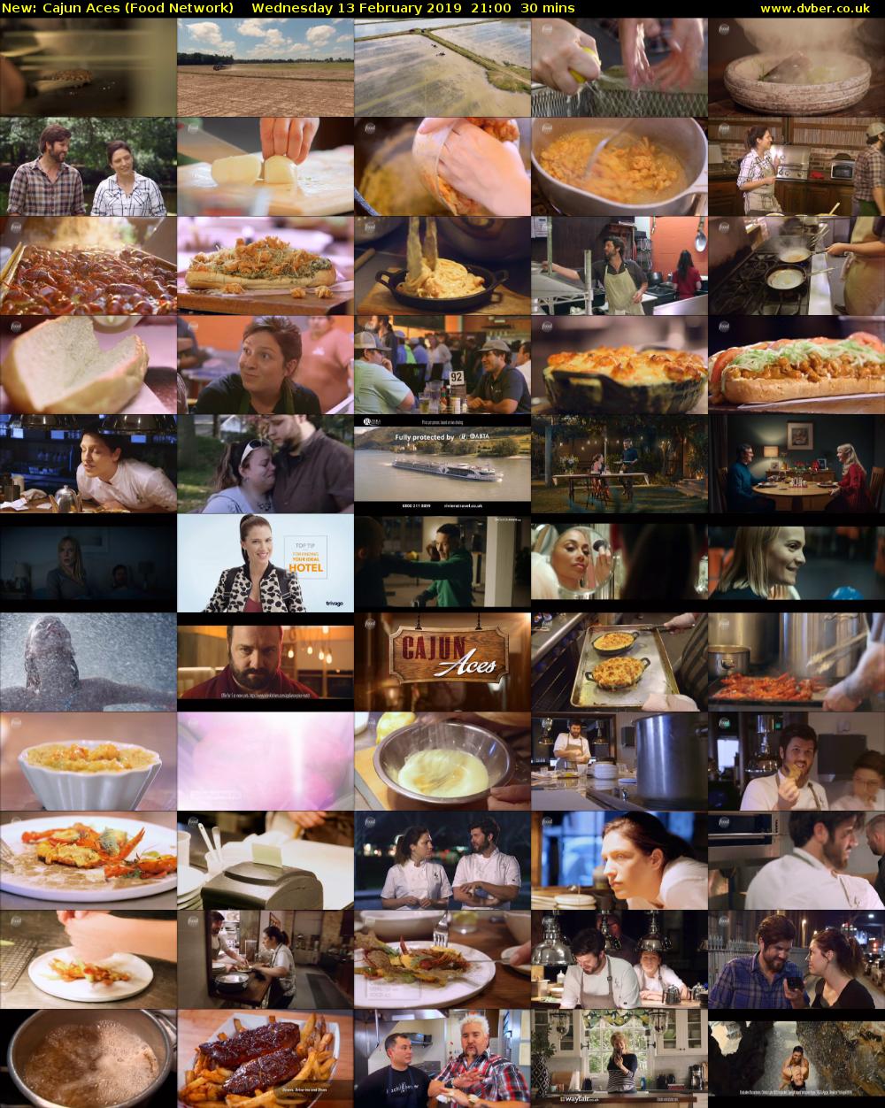 Cajun Aces (Food Network) Wednesday 13 February 2019 21:00 - 21:30