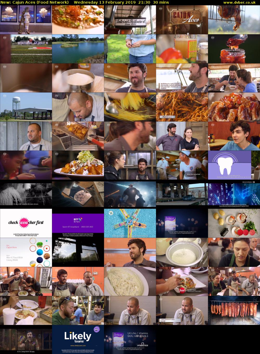 Cajun Aces (Food Network) Wednesday 13 February 2019 21:30 - 22:00