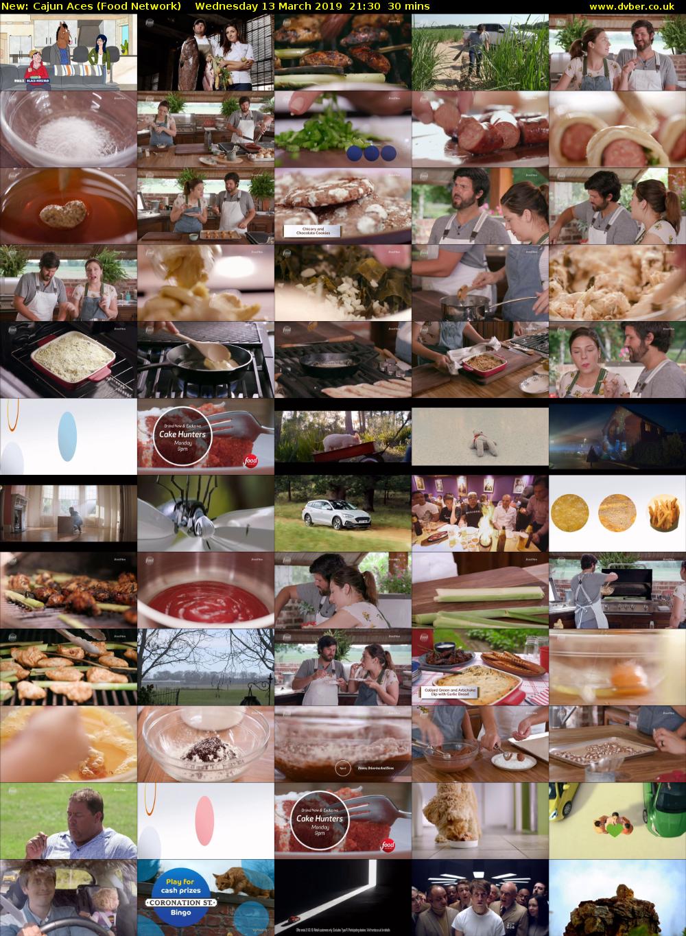 Cajun Aces (Food Network) Wednesday 13 March 2019 21:30 - 22:00