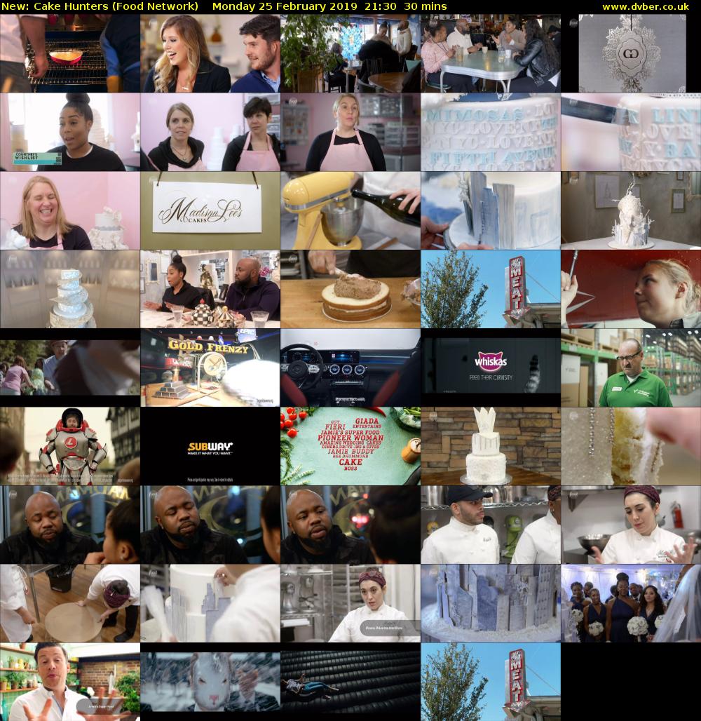 Cake Hunters (Food Network) Monday 25 February 2019 21:30 - 22:00