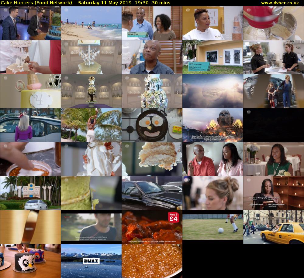 Cake Hunters (Food Network) Saturday 11 May 2019 19:30 - 20:00
