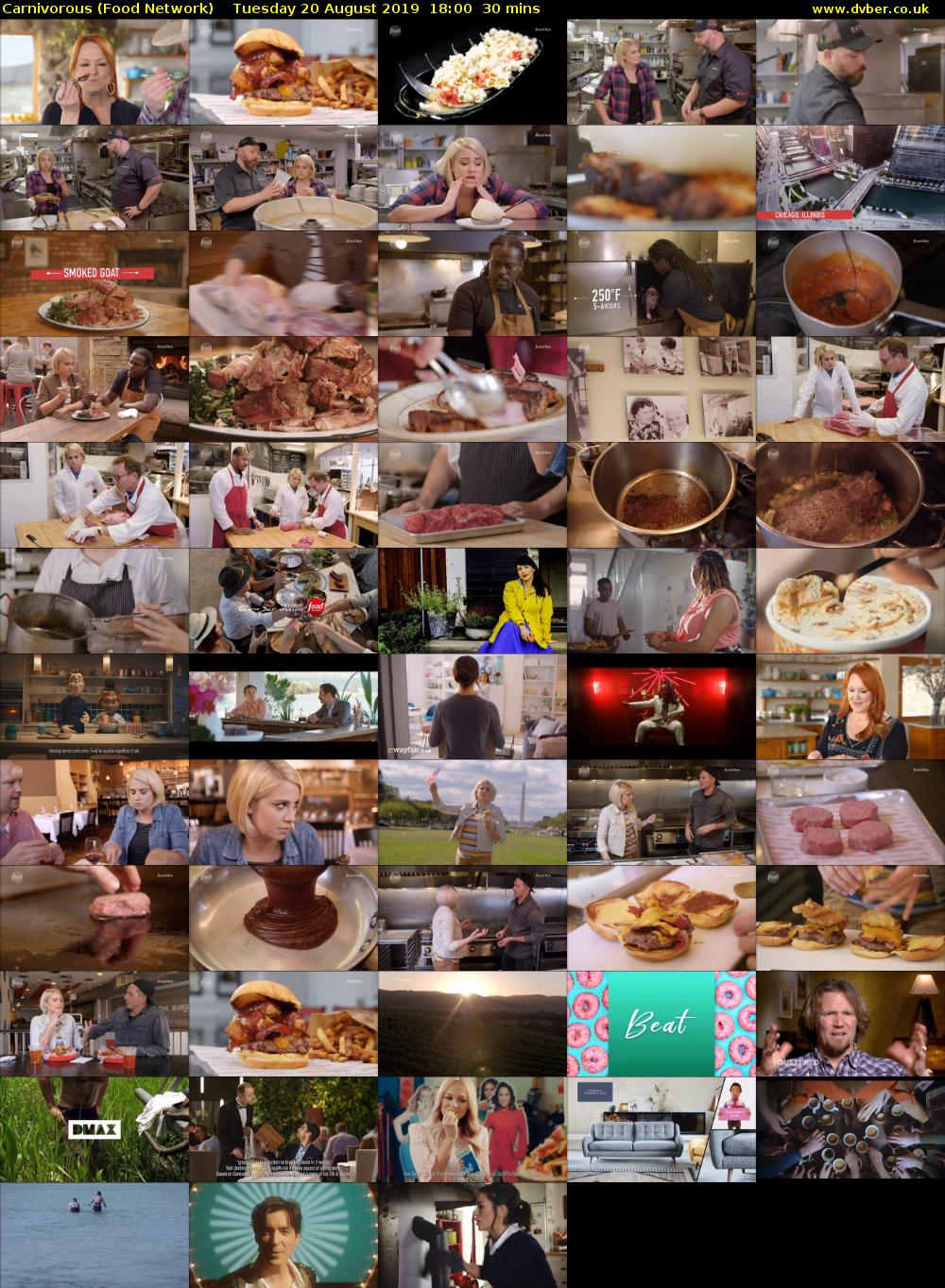 Carnivorous (Food Network) Tuesday 20 August 2019 18:00 - 18:30