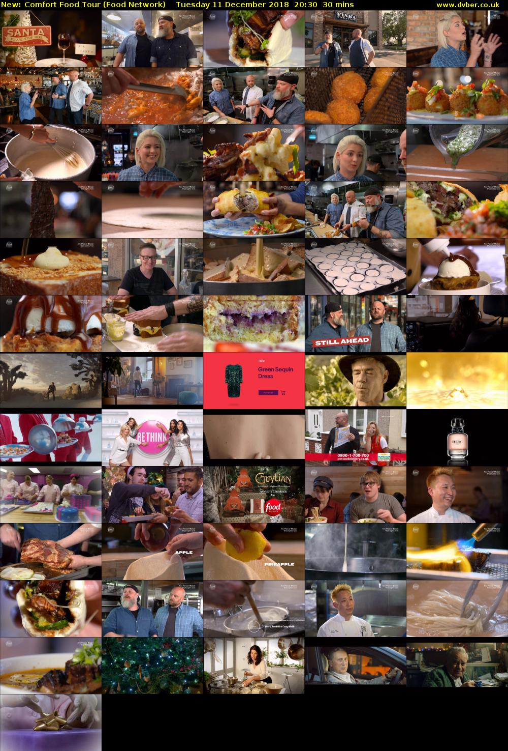 Comfort Food Tour (Food Network) Tuesday 11 December 2018 20:30 - 21:00