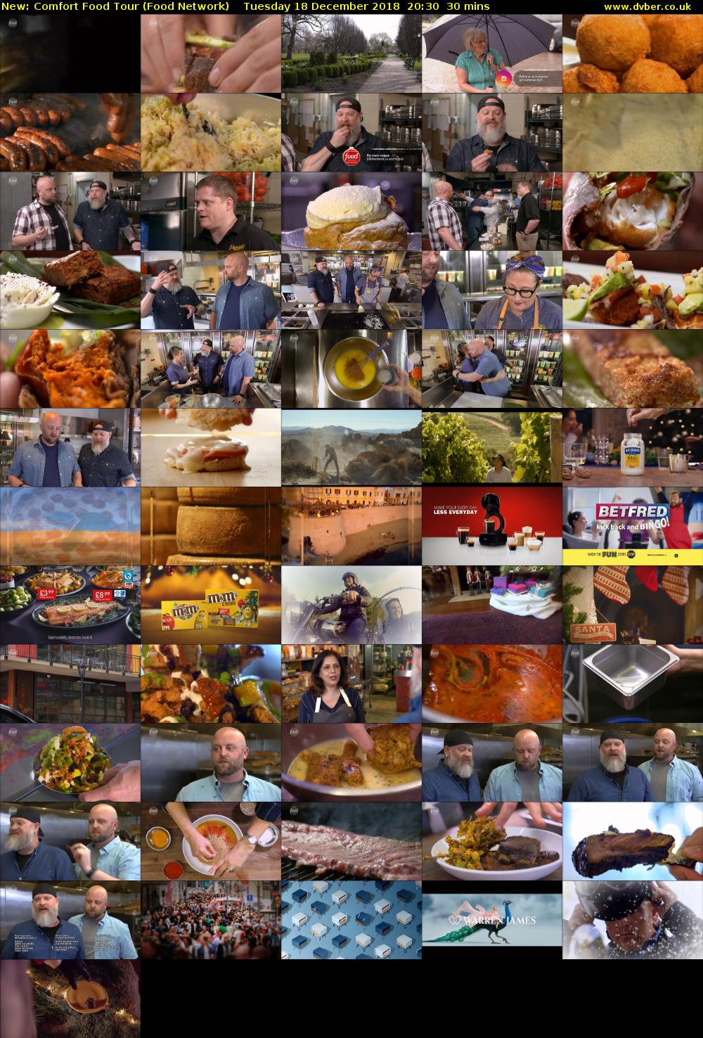 Comfort Food Tour (Food Network) Tuesday 18 December 2018 20:30 - 21:00