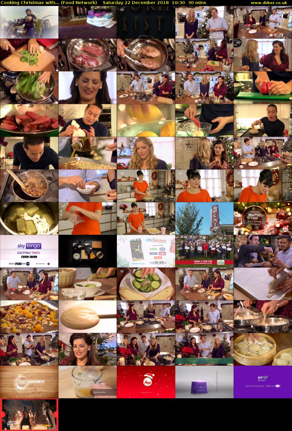 Cooking Christmas with... (Food Network) Saturday 22 December 2018 10:30 - 11:00