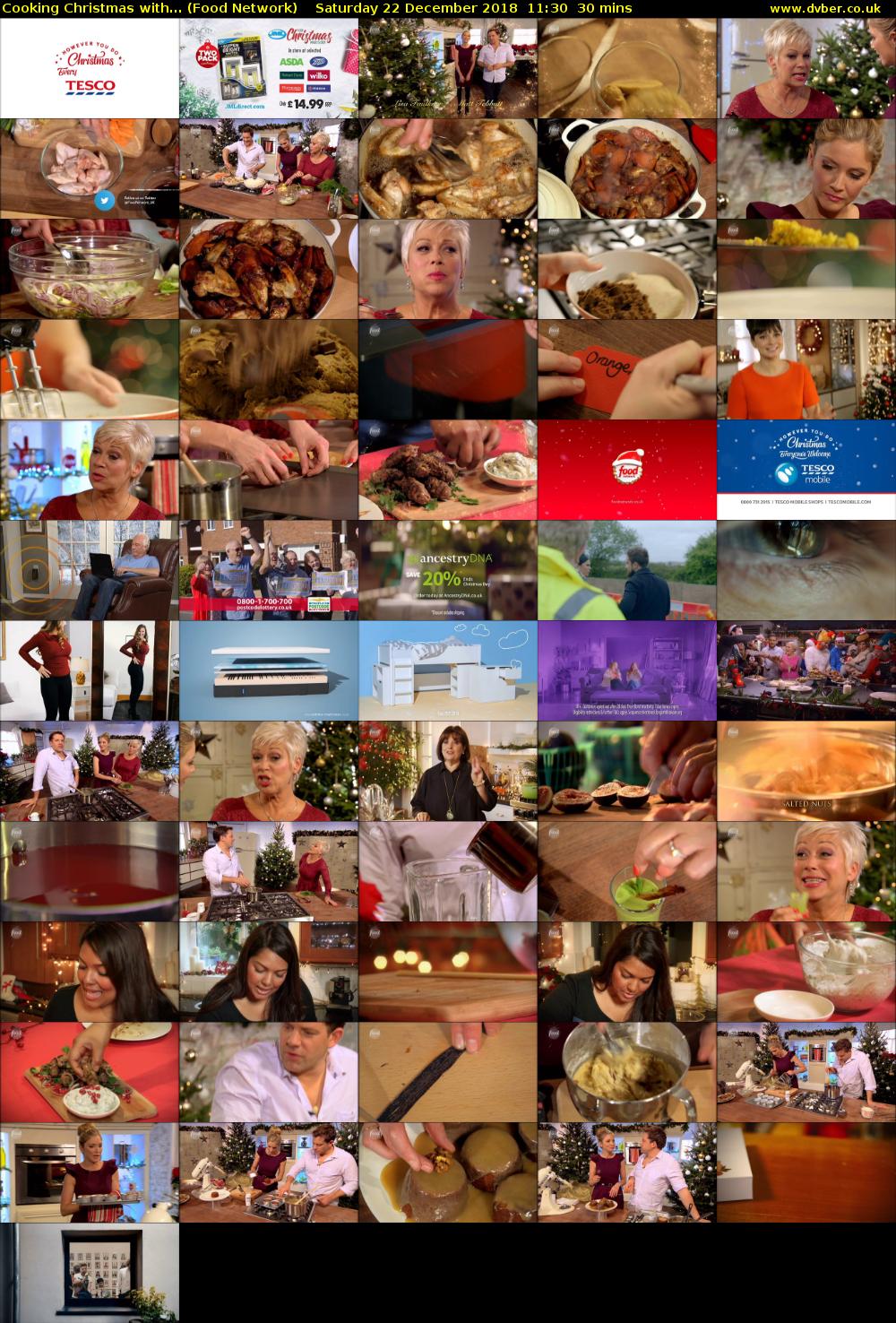 Cooking Christmas with... (Food Network) Saturday 22 December 2018 11:30 - 12:00