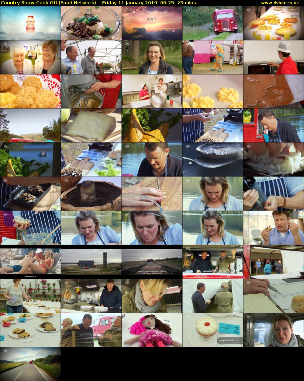 Country Show Cook Off (Food Network) Friday 11 January 2019 06:25 - 06:50