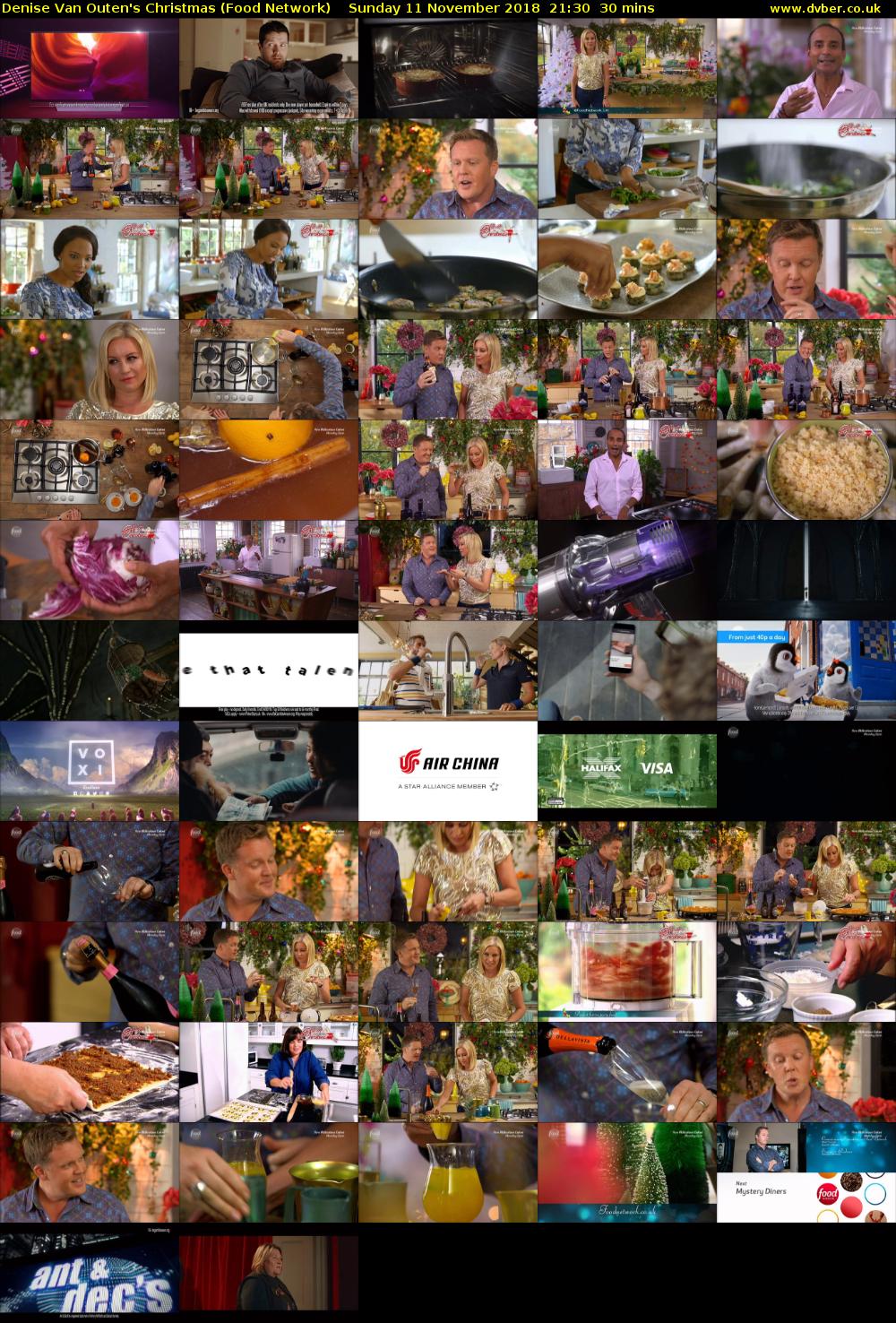 Denise Van Outen's Christmas (Food Network) Sunday 11 November 2018 21:30 - 22:00