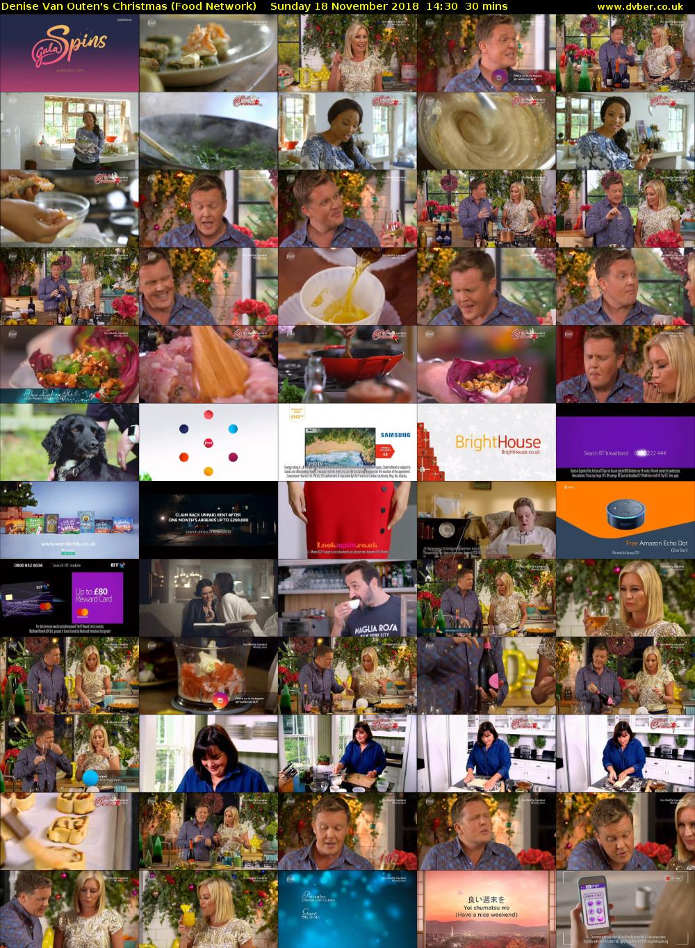 Denise Van Outen's Christmas (Food Network) Sunday 18 November 2018 14:30 - 15:00