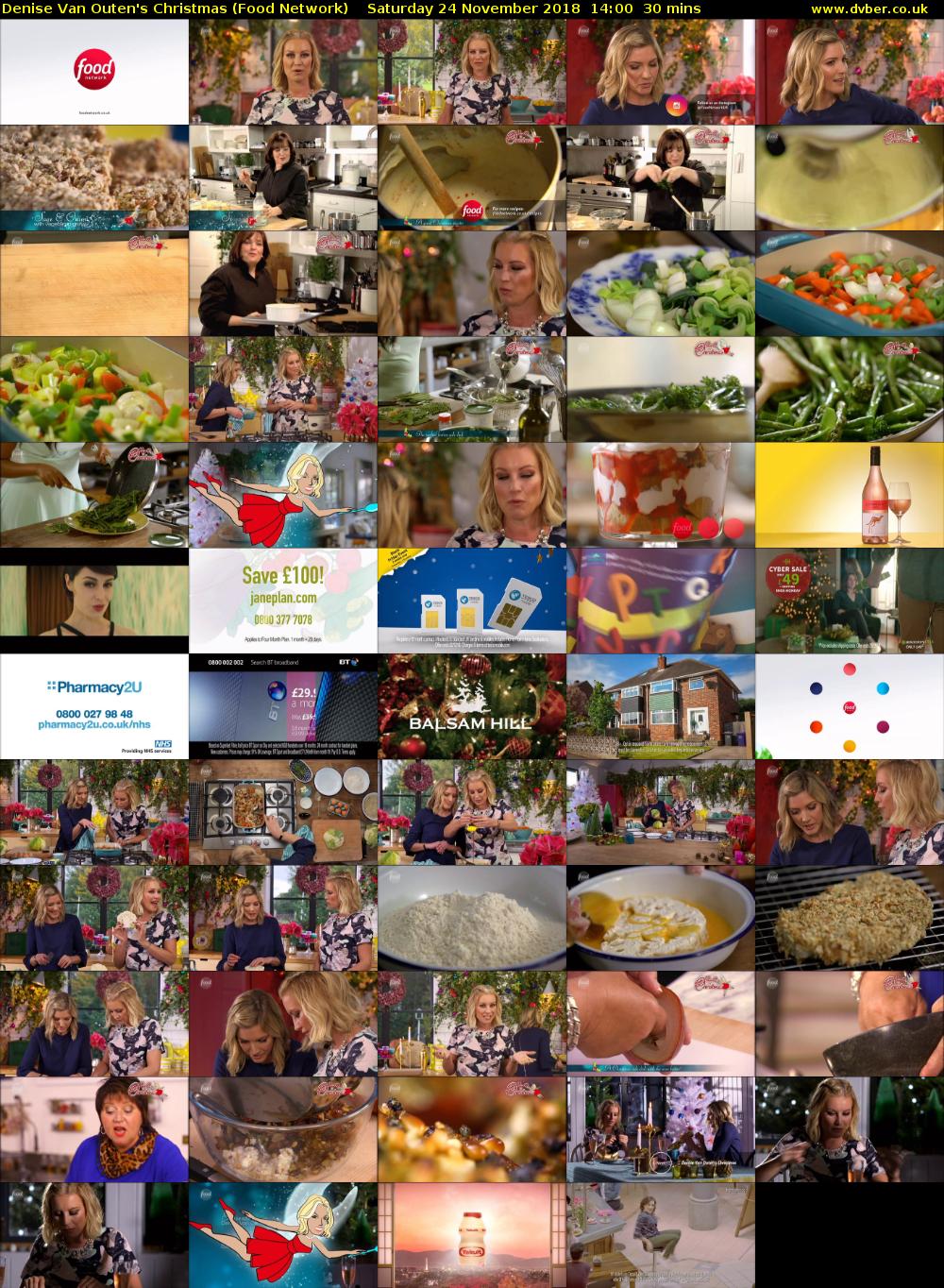 Denise Van Outen's Christmas (Food Network) Saturday 24 November 2018 14:00 - 14:30
