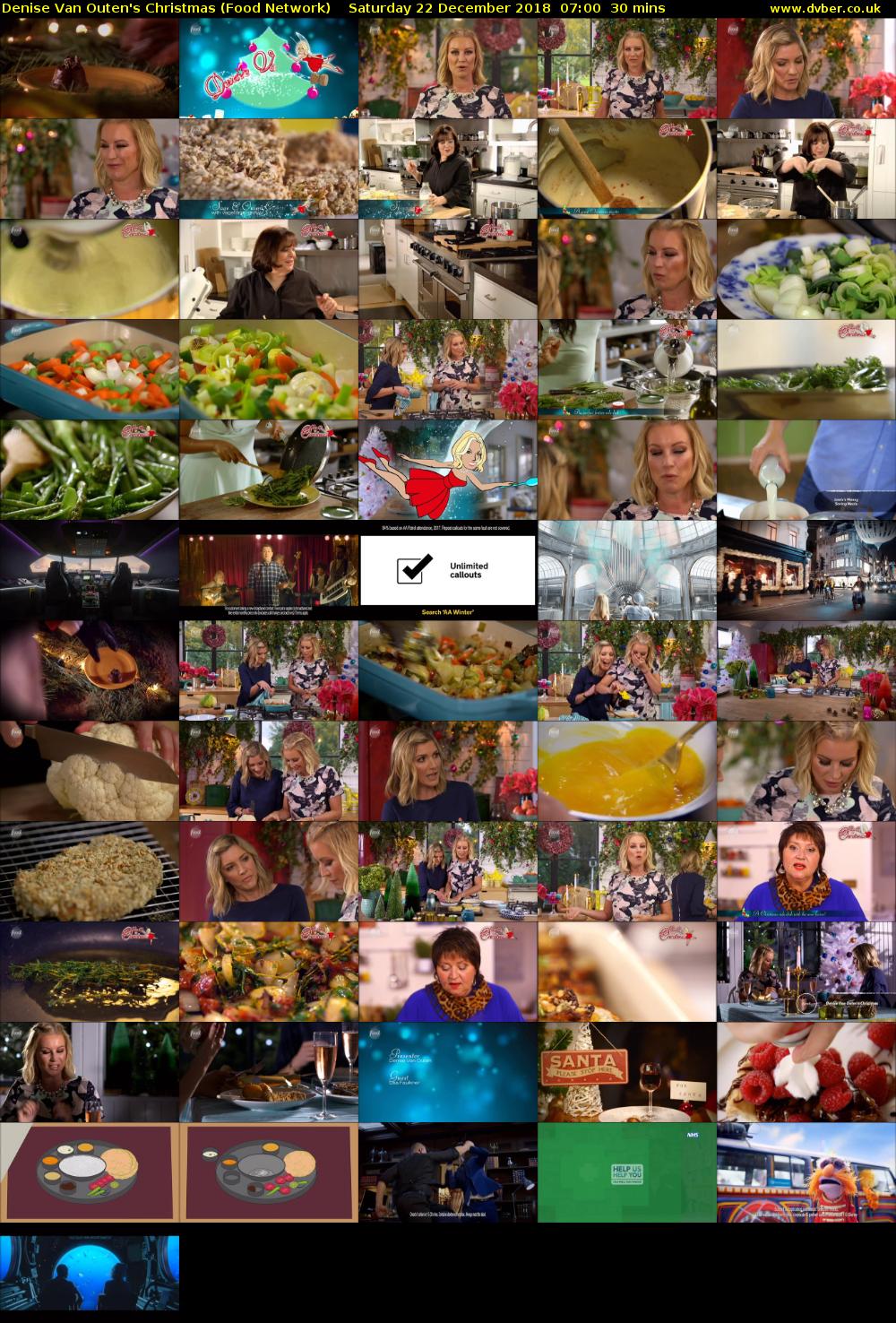 Denise Van Outen's Christmas (Food Network) Saturday 22 December 2018 07:00 - 07:30