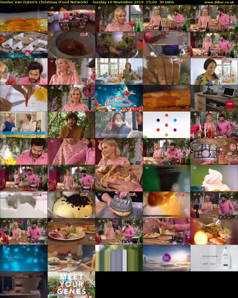 Denise Van Outen's Christmas (Food Network) Sunday 10 November 2019 15:00 - 15:30