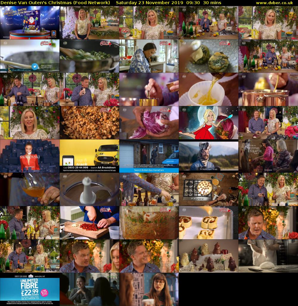 Denise Van Outen's Christmas (Food Network) Saturday 23 November 2019 09:30 - 10:00
